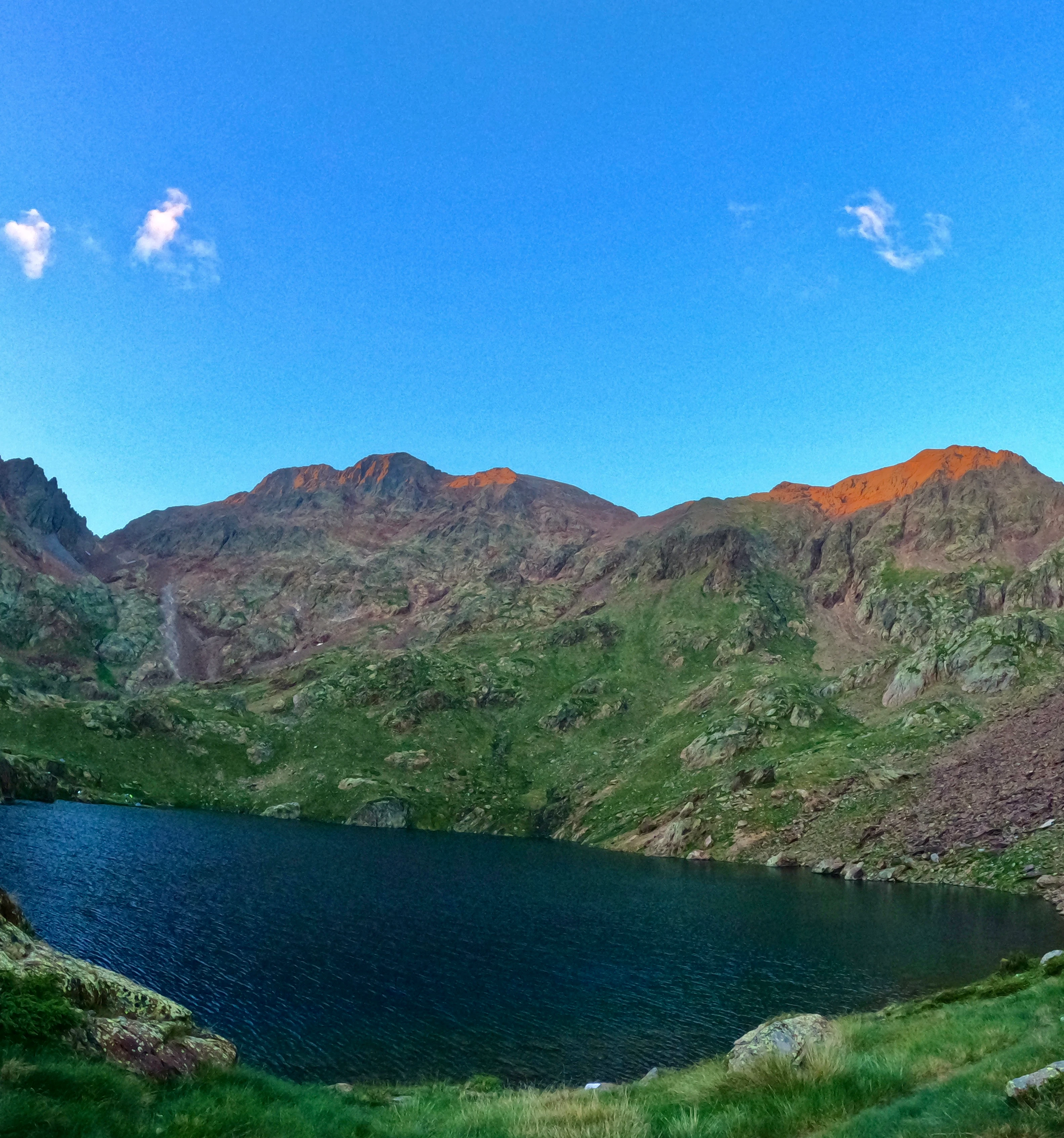 Mountain lake at dawn
